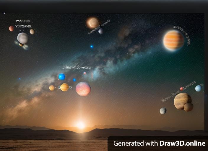 the solar system is shown on a large screen