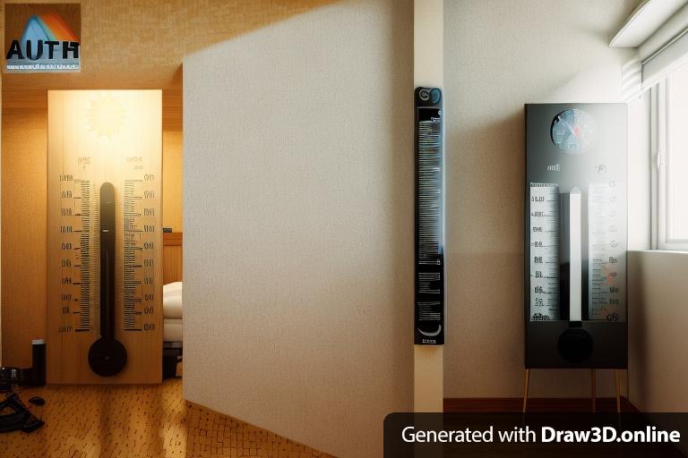 a thermometer and a thermometer in a room