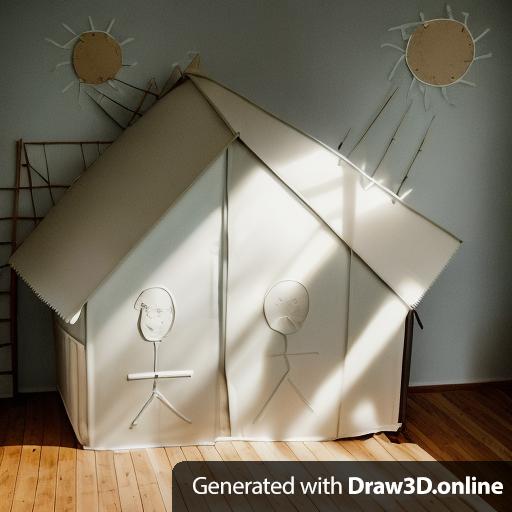2 people in a house made with metal roofing sheets on a very hot day one is happy cause there is not heat in his side of the house and one is sad that one side of his house is very hot