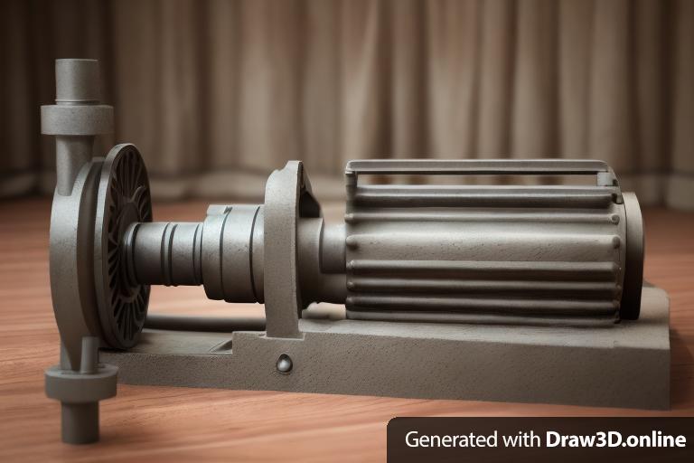 a 3d model of a water pump