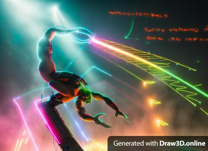 Monstrosity shooting lazers fantasy art