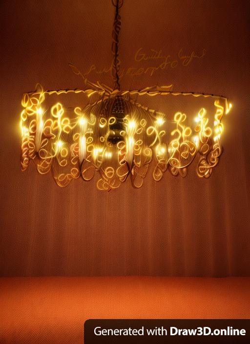 A chandelier made of cartoon squiggles