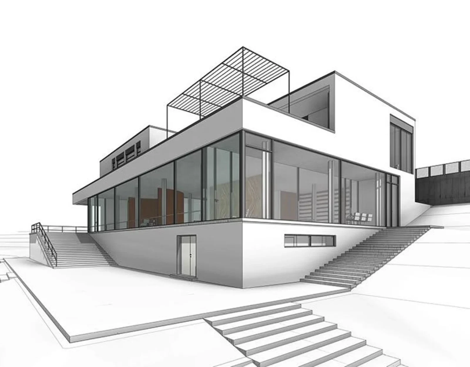 Raw CAD Architectural Perspective