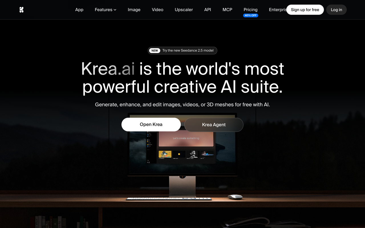 Krea AI real-time sketch to image interface