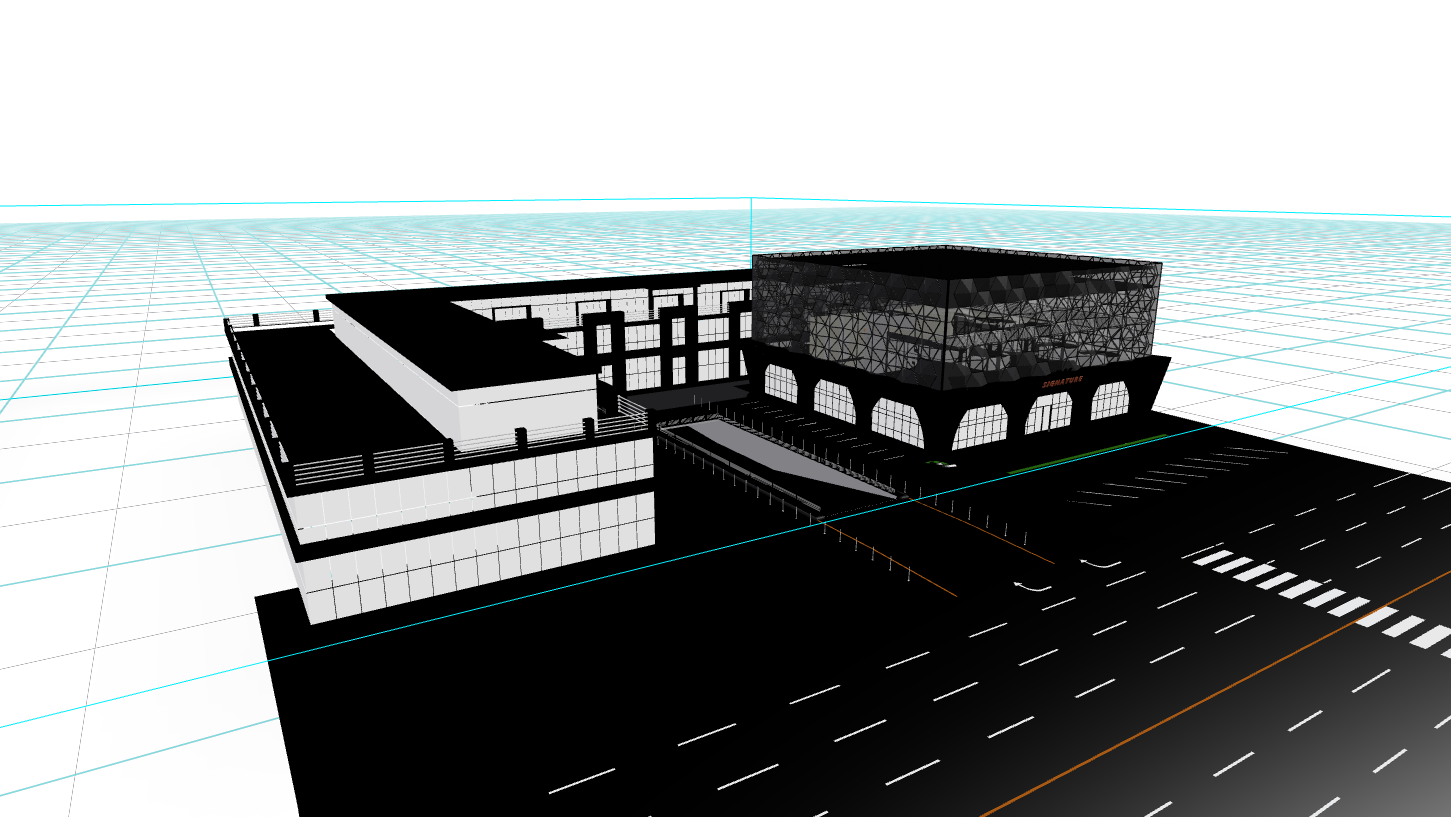 Raw 3D coffee shop model