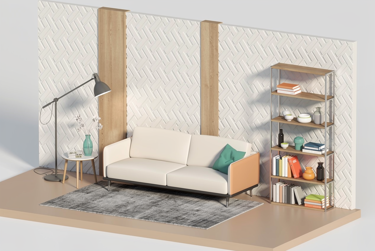 Changing interior style and perspective with AI